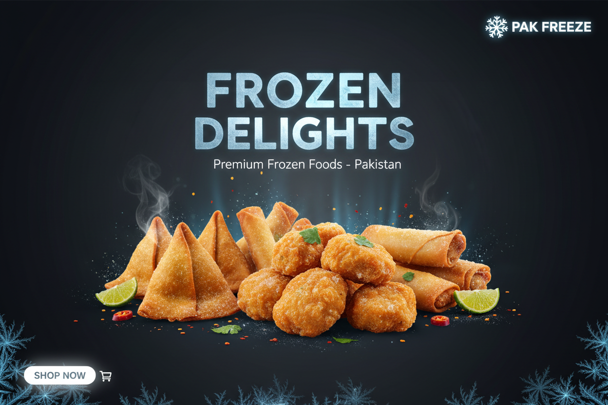 Dark Theme Frozen Food Banner
